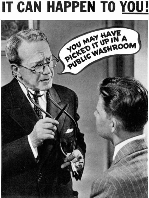An old man speaking to a man
