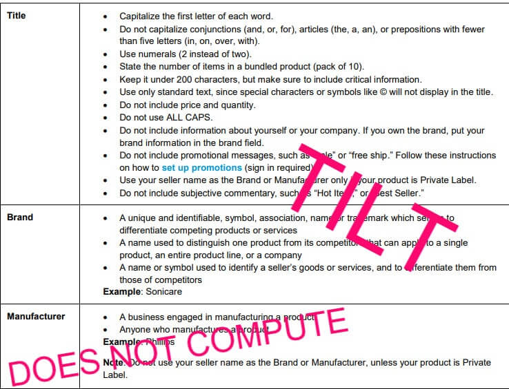 Amazon Listing Audit