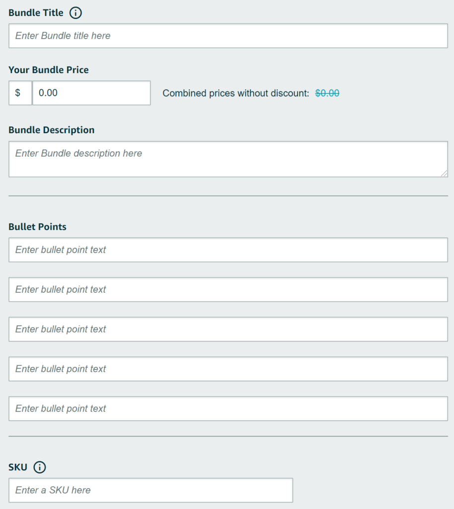 Virtual Bundle Form