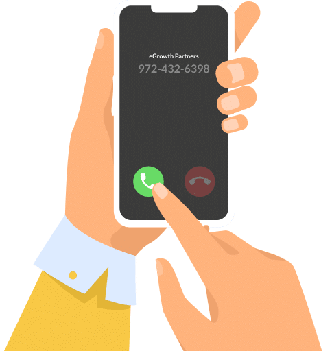 a hand managing an incoming call